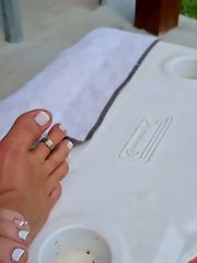 Basking in the sun on our calves and toes