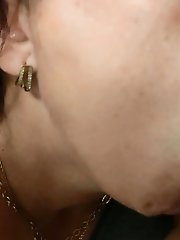 A maid gives a blowjob and gets cum in her mouth.